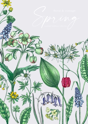 Delicate spring background. Wildflowers. Woodland wild flower sketches. Floral card, wedding invitation design template. Hand drawn vector illustration, NOT AI generated
